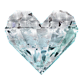 Gif animé coeur diamant